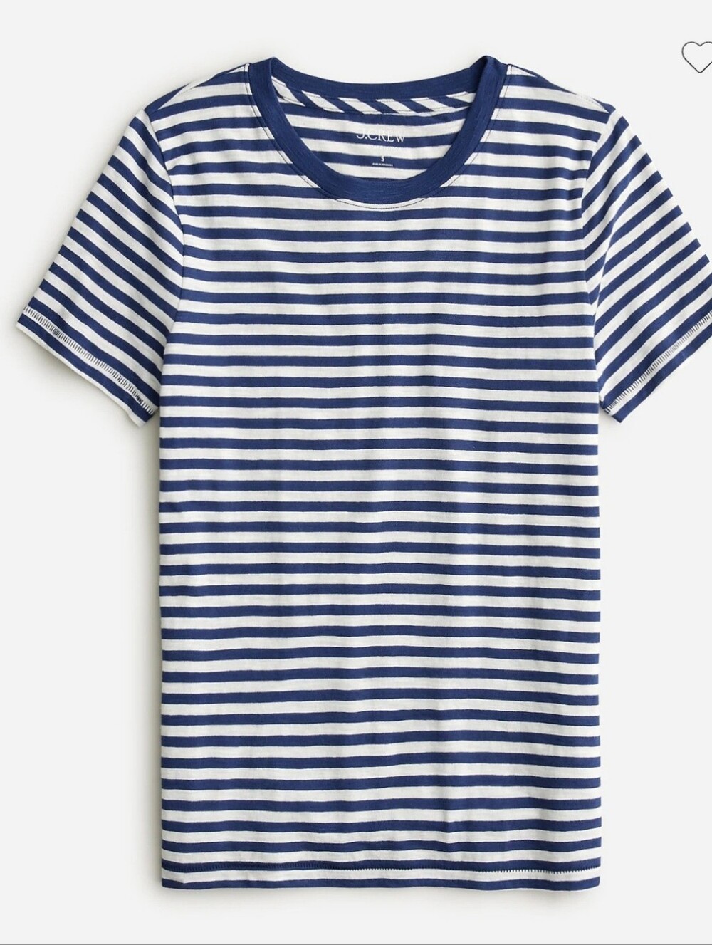 J. Crew New Vintage Cotton Striped Crewneck T-Shirt Navy White XS - Picture 5 of 7